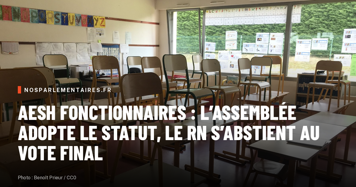 AESH fonctionnaires : l’Assemblée adopte le statut, le RN s’abstient au vote final
