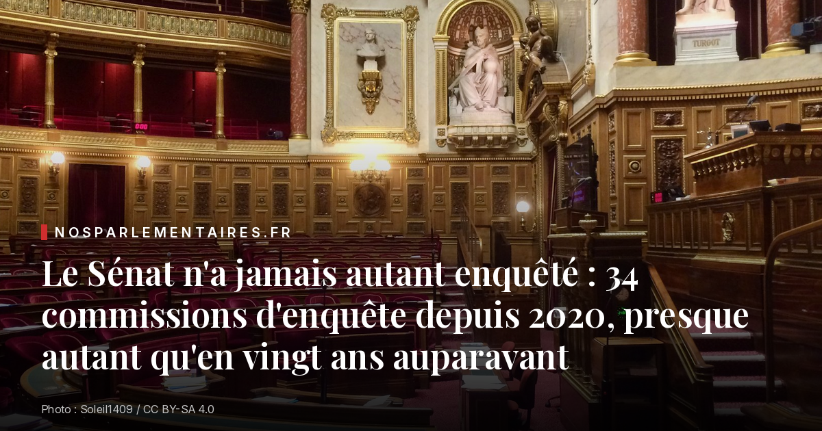 Le Sénat n'a jamais autant enquêté : 34 commissions d'enquête depuis 2020, presque autant qu'en vingt ans auparavant