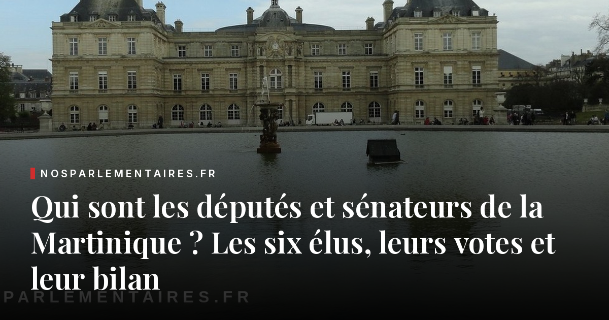 Qui sont les députés et sénateurs de la Martinique ? Les six élus, leurs votes et leur bilan