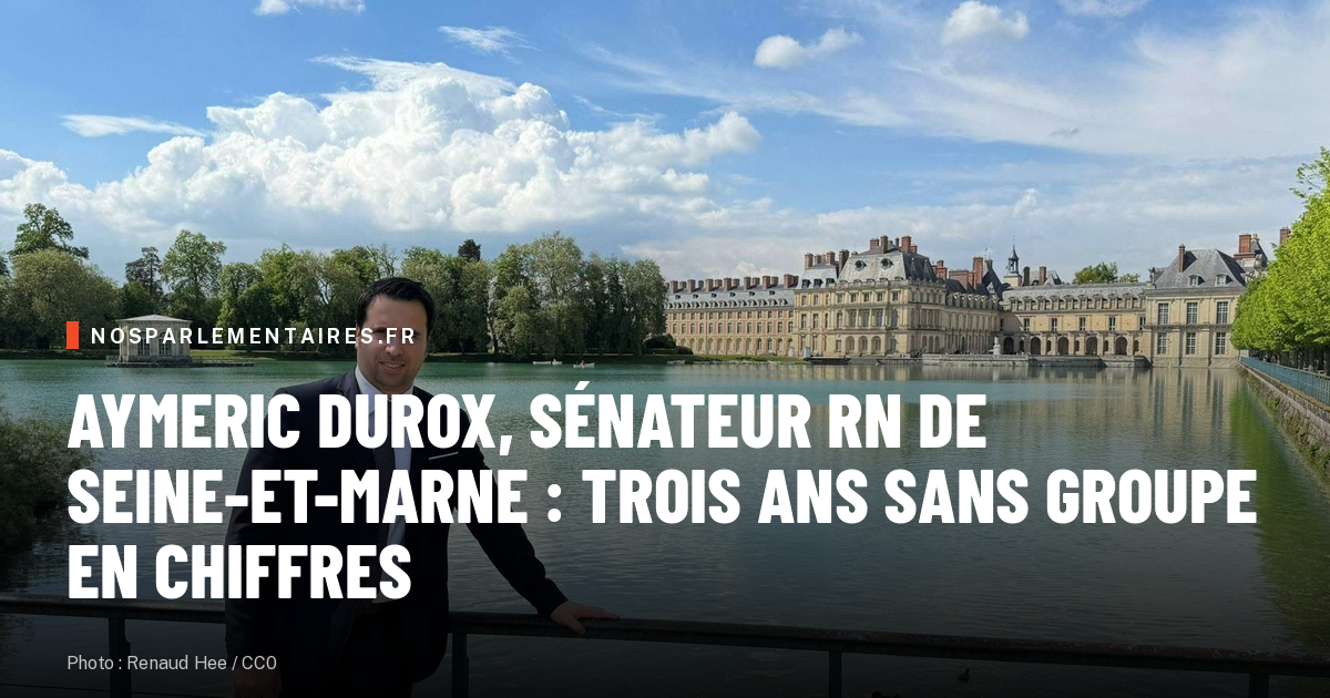Aymeric Durox, sénateur RN : un amendement adopté sur 156 et 134 jours de présence en trois ans
