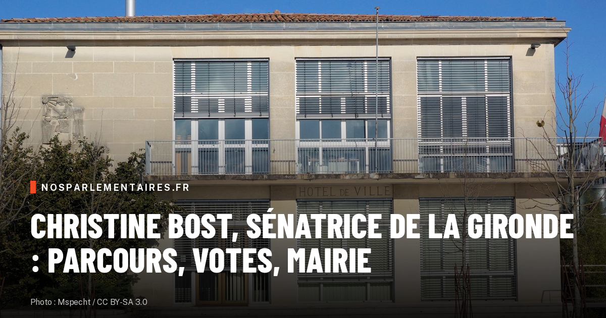 Christine Bost, sénatrice mais toujours maire d'Eysines à cause d'un recours