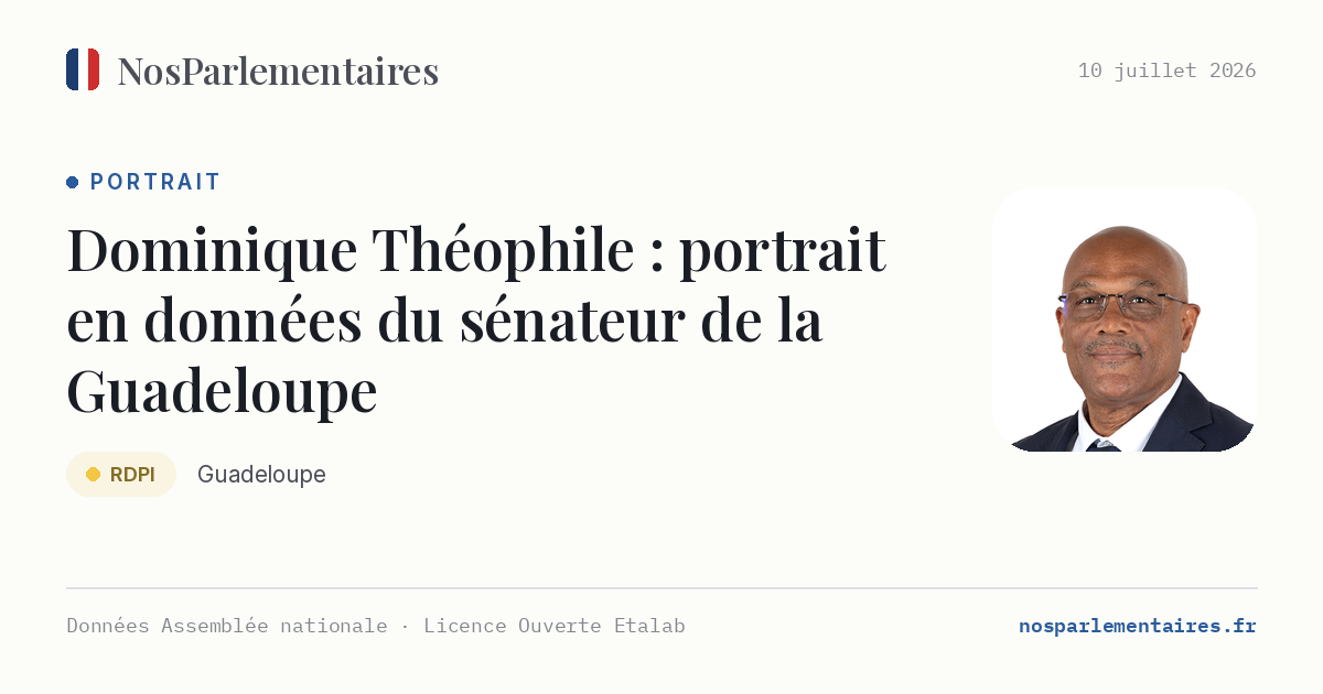 Qui est Dominique Théophile ? Le sénateur discret qui veut arrimer la Guadeloupe à la Caraïbe