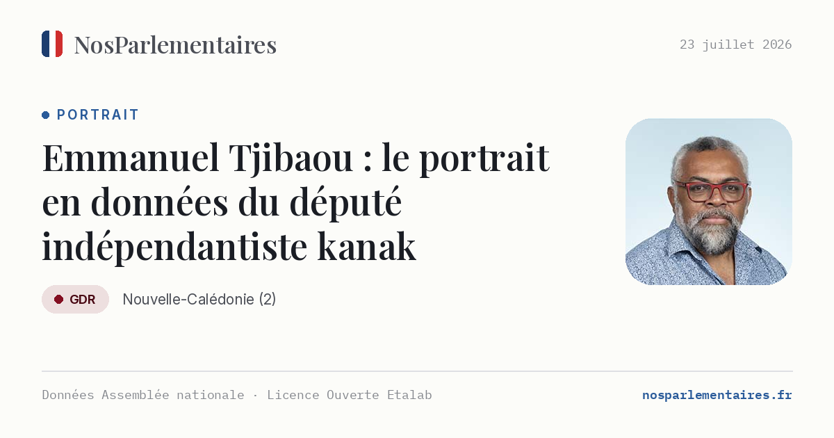 Emmanuel Tjibaou, seul indépendantiste kanak de l'Assemblée : 939 amendements pour bloquer la révision constitutionnelle