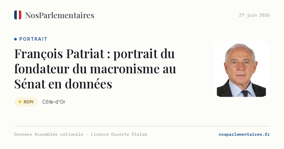 François Patriat, fondateur du RDPI, quitte le Sénat après 33 ans : portrait de l'architecte discret du macronisme