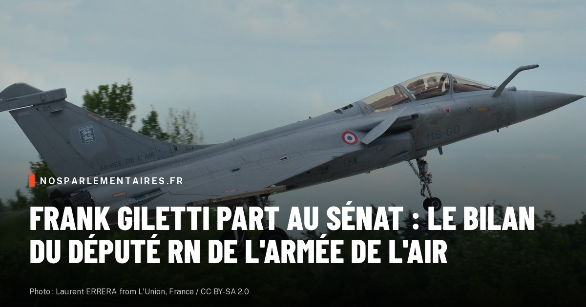 Frank Giletti part au Sénat : le député RN de l'armée de l'air laisse 19 amendements adoptés, presque tous en commission
