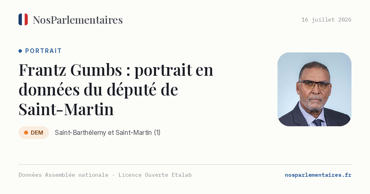 Frantz Gumbs, le proviseur qui répare l'histoire : portrait du député dont l'île a enfin une frontière