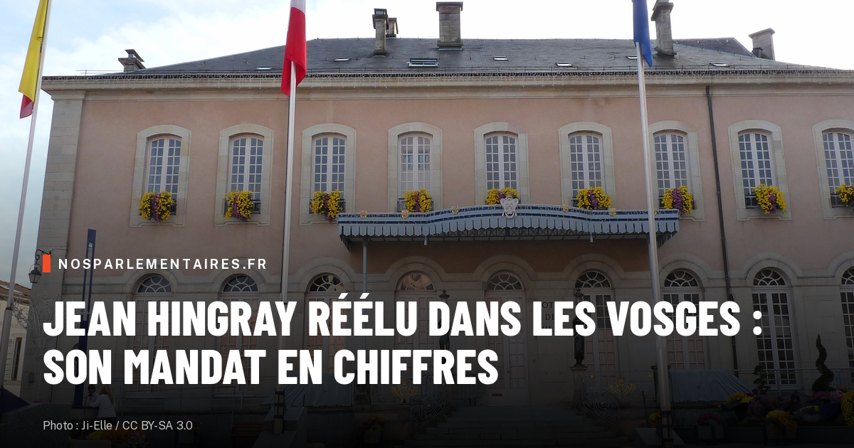 Jean Hingray réélu dans les Vosges : une loi sur les repas étudiants, 178 questions et un vote perdu par 340 voix contre 1