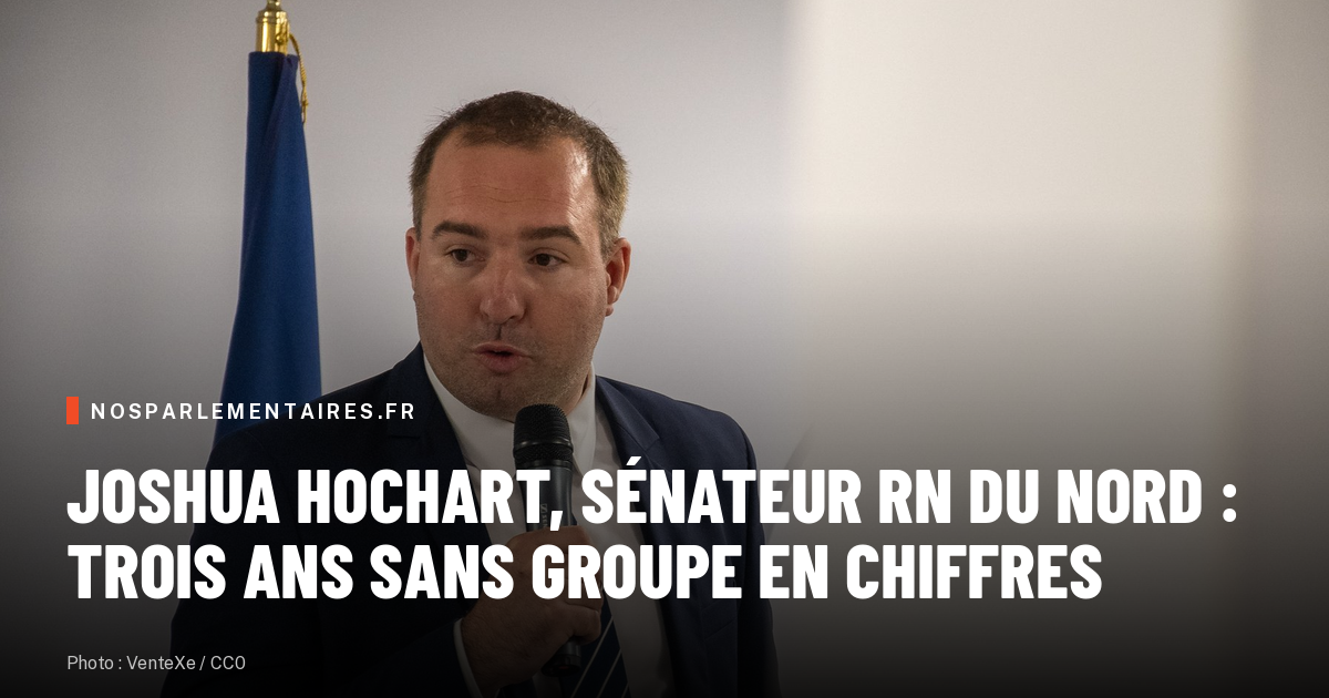 Joshua Hochart, sénateur RN du Nord : trois ans sans groupe, 254 scrutins votés sur 909 et deux amendements adoptés sur 184