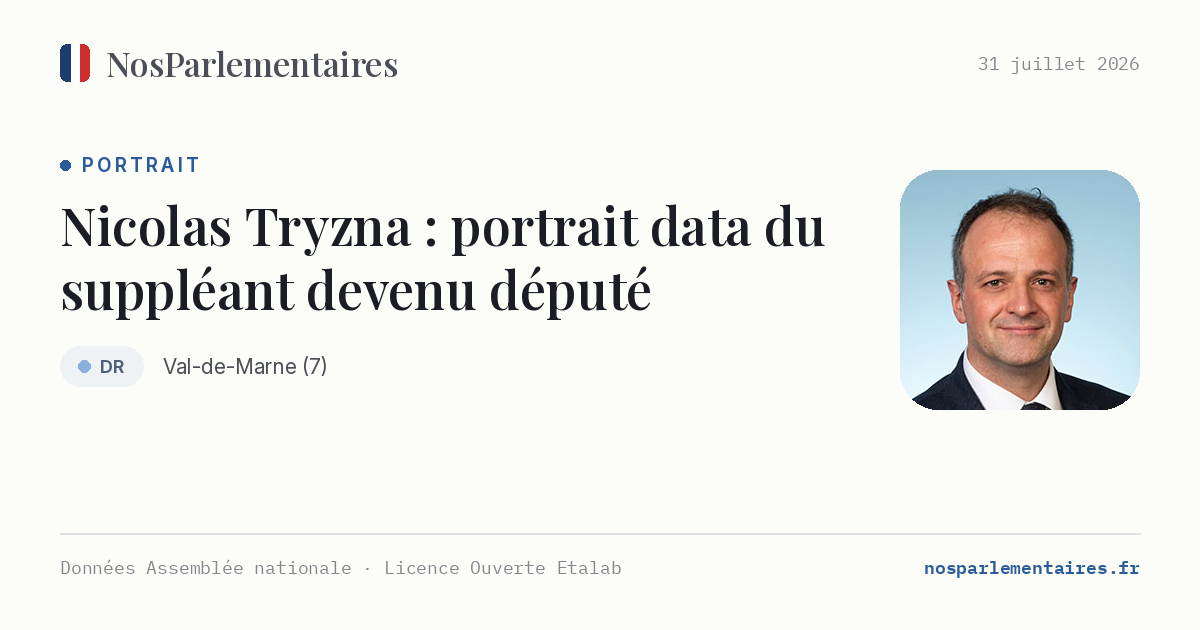Nicolas Tryzna, le suppléant de Vincent Jeanbrun qui veut supprimer le haut-commissariat au plan