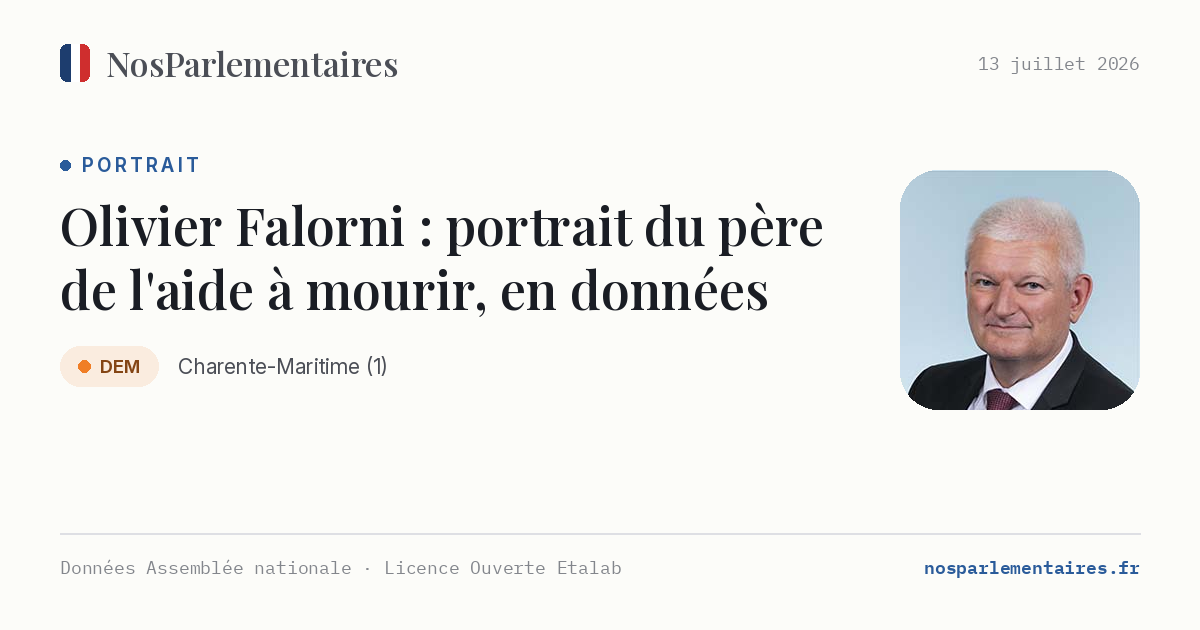 Olivier Falorni, le père de l'aide à mourir qui ne pourra pas voter sa propre loi